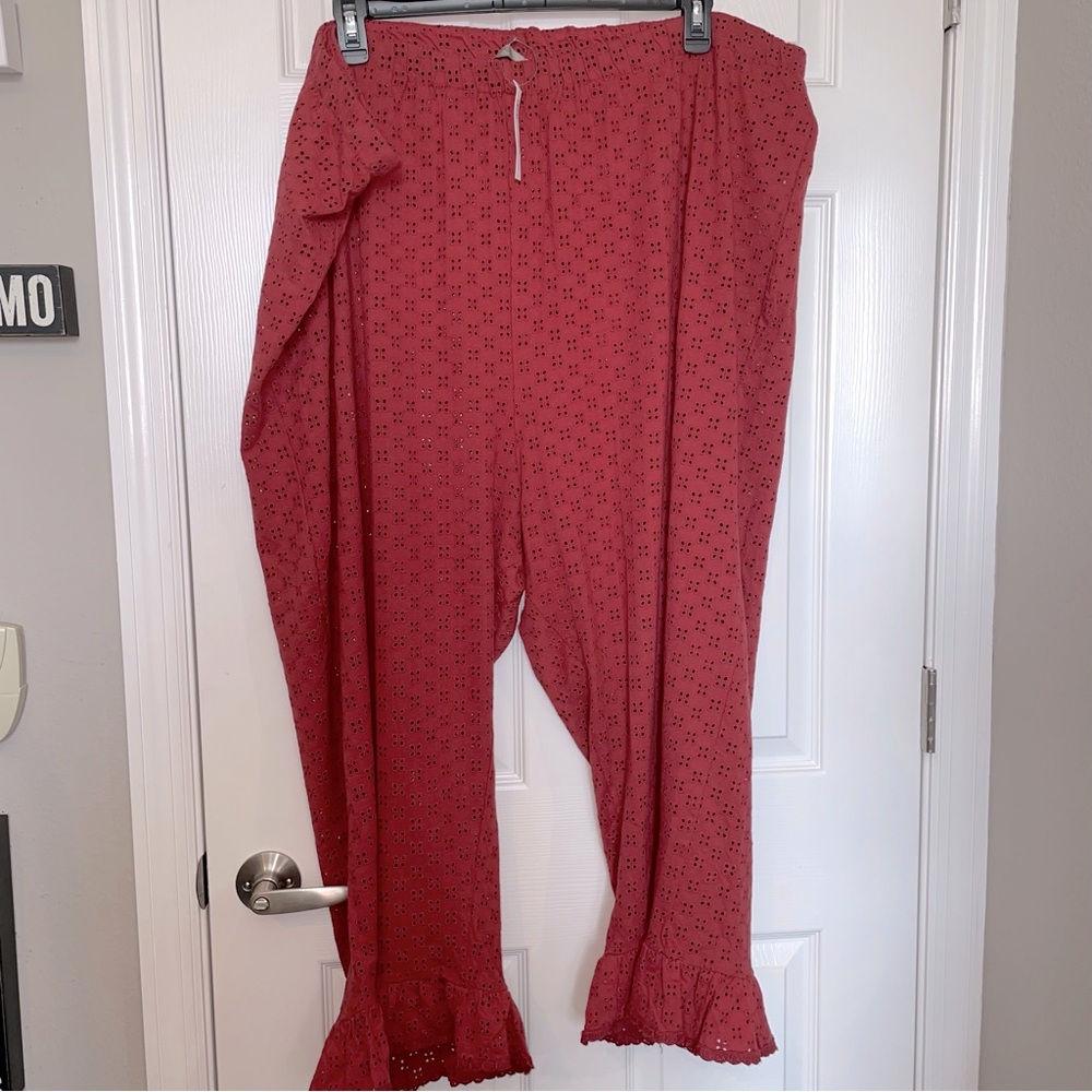 ASOS red cotton harem-type pants, size 20